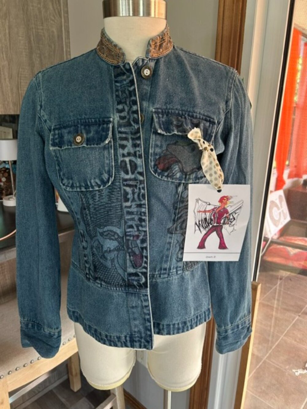 Original Art on Denim Jacket